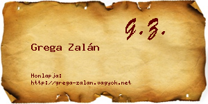 Grega Zalán névjegykártya