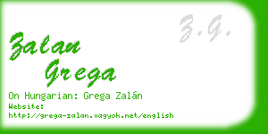 zalan grega business card